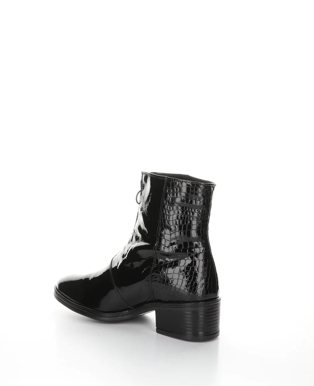 Bos & Co Jordon Black Patent Croco Winter Boot