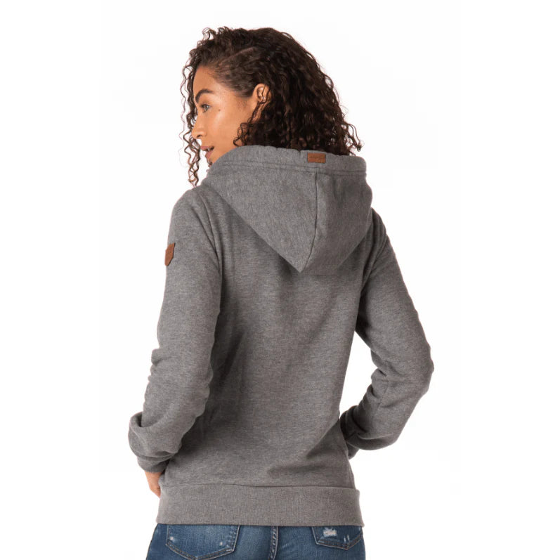 Wanakome Athena Dark Heathered Grey Side Zip w/Hoodie