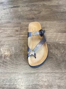 Bos & Co Parr Pewter/ Black Sandals