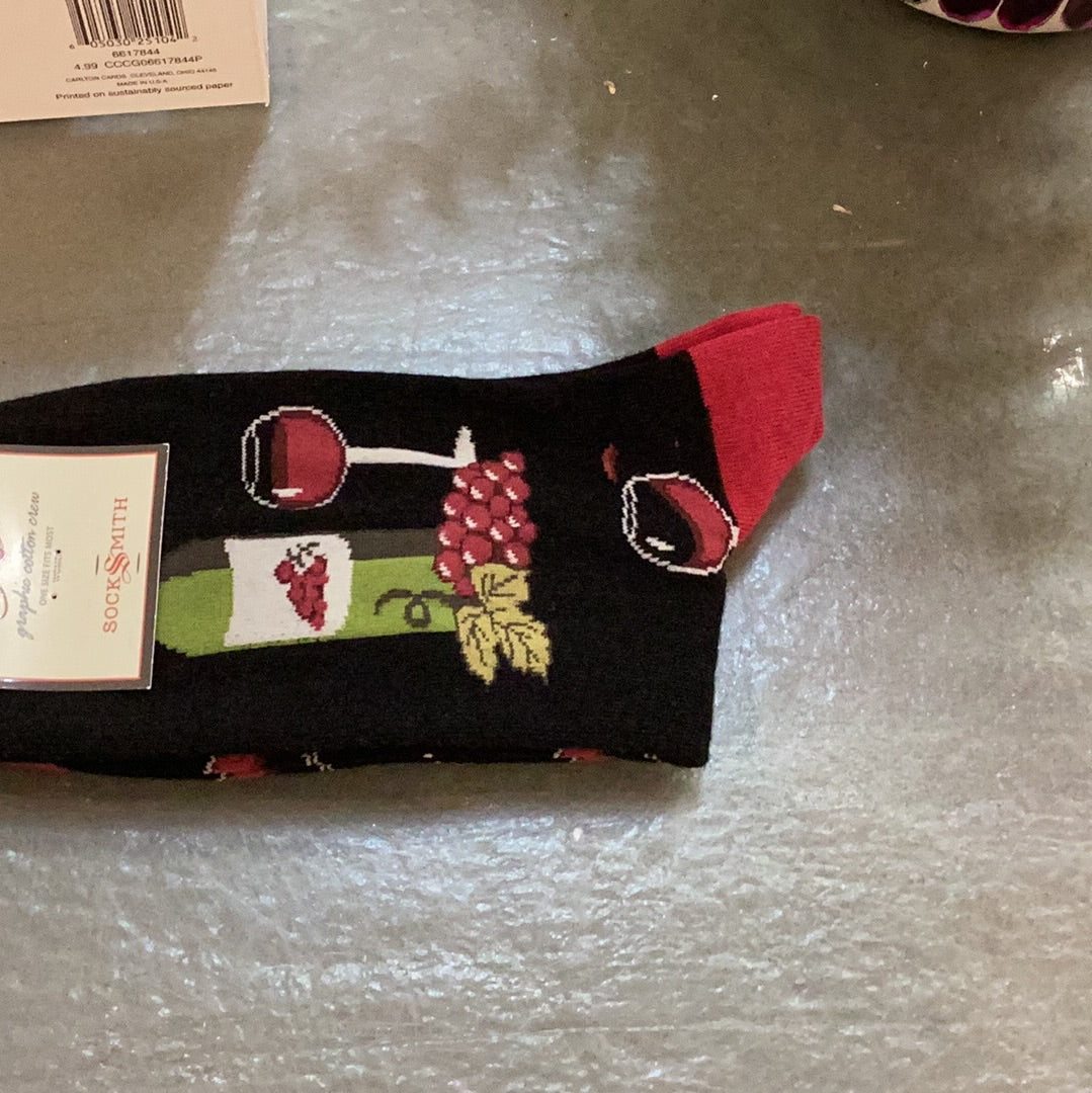 Sock smith WNC492-BLK Wine socks