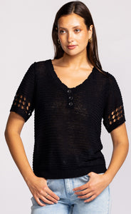 Pink Martini SW-2304 Black Heather Top