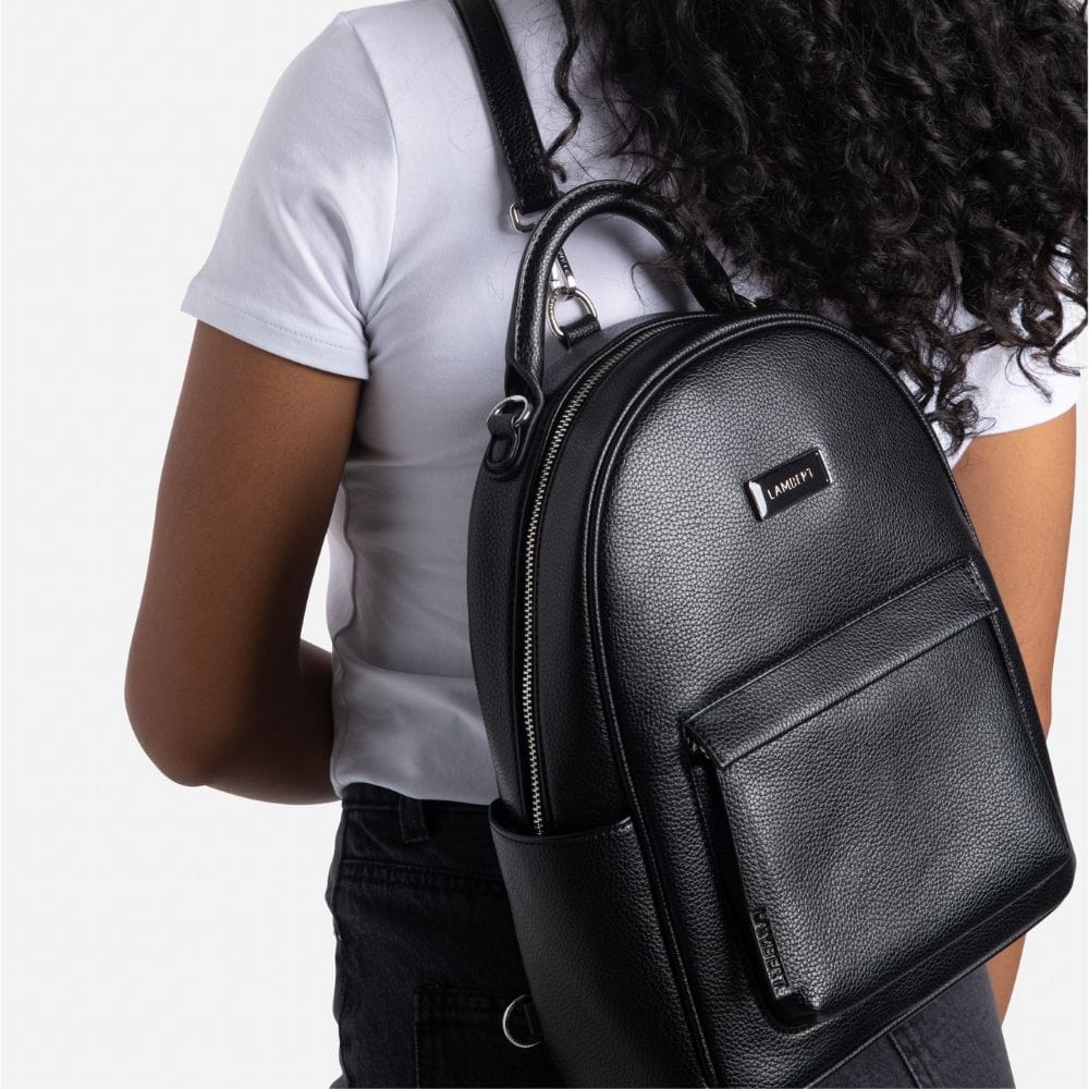 Lambert Maude - Black Vegan Leather Backpack