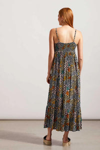 Tribal 76640 Daisy Ditsy Maxi Dress w/ Bottom Frill