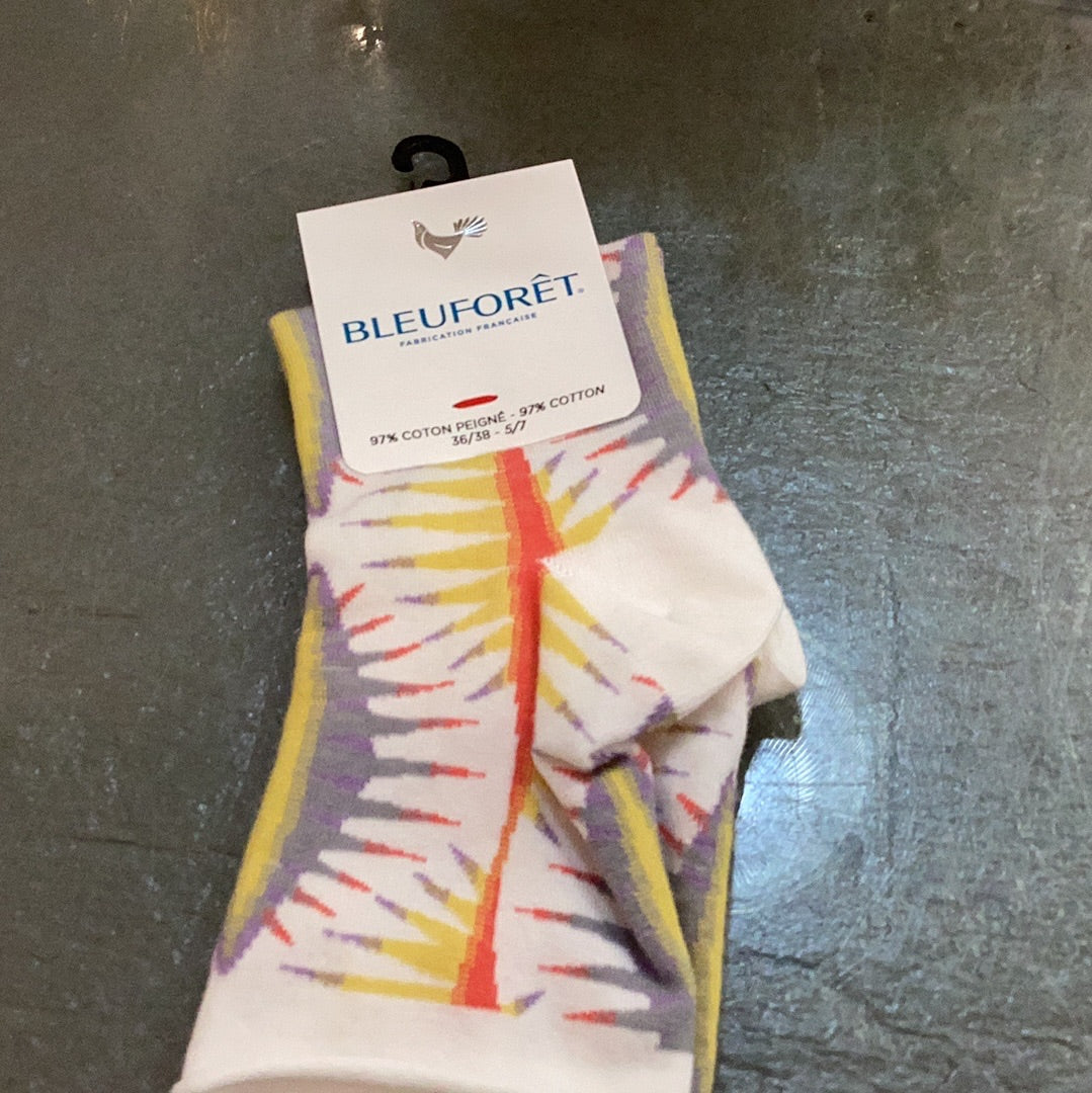 Bleuforet 6337 bland multi colour palm leaf socks