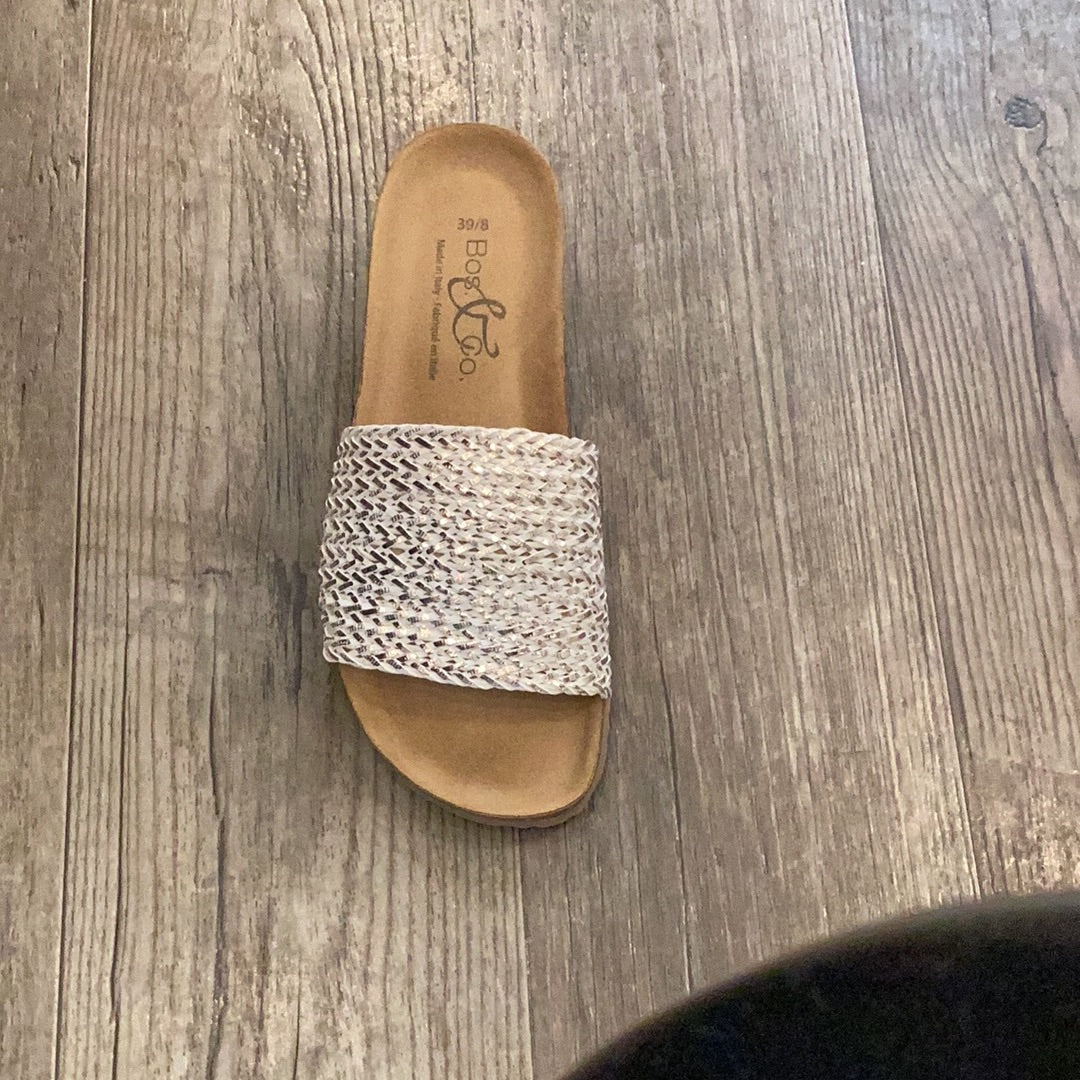 Bos & Co Lacie Silvergold Sandal