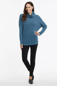 Tribal 46550 L/S Cowl Neck with Front Pocket Sweater