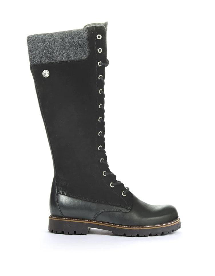 Bulle 16D242OC Black Tall Winter Boot with Grips