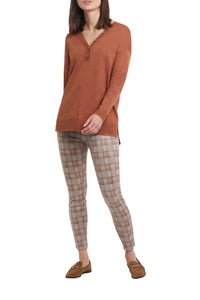 Tribal 47420 Sierra Pull On Plaid Legging