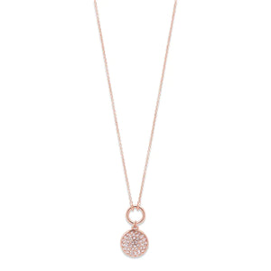 Pilgram Heather RoseGold Plated Crystal Necklace