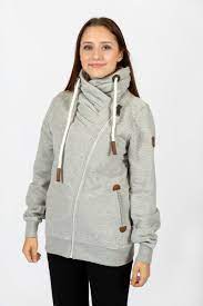 Wanakome Hestia Light Heathered Grey Side Zip w/ Cowl Neck